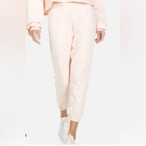 Michael Lauren REVOLVE Nate Crop Sweatpant Mini Suns Print - PEACHY Size Small